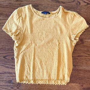 American Eagle Outfitters Smocked Short Sleeve Top